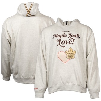 Toronto Maple Leafs Mitchell & Ness Unisex Love Affair Pullover Hoodie - Oatmeal