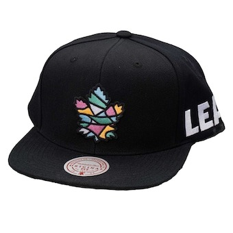 Toronto Maple Leafs Mitchell & Ness Color Stained Glass Snapback Hat - Black