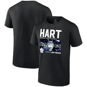 Auston Matthews Toronto Maple Leafs Fanatics Branded 2022 Hart Memorial Trophy - Winner T-Shirt - Black
